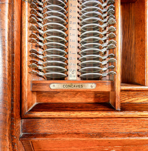 set lenti di prova oftalmiche cassettiera occhiali borrione optometria antico