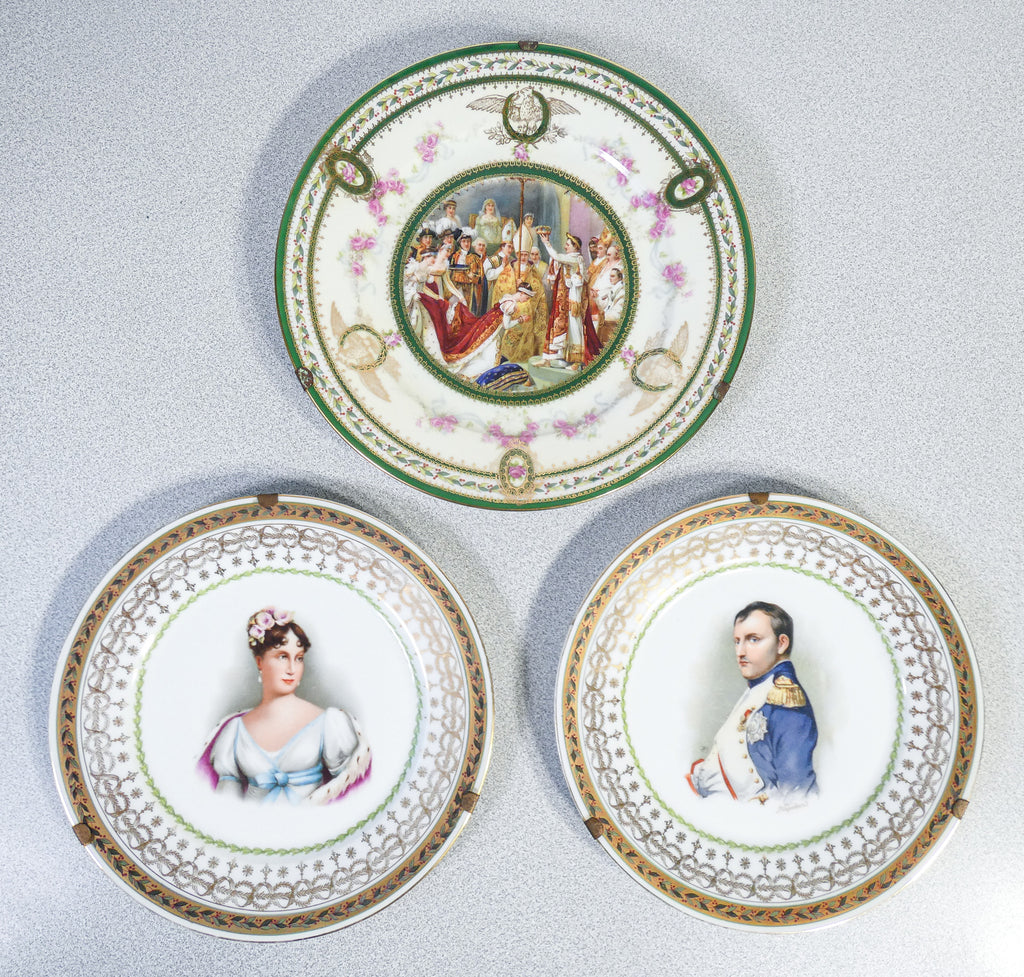 set piatti da parete napoleone incoronazione giuseppina porcellana ritratti