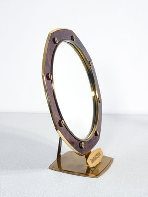 specchio audemars piguet da tavolo banco radica ottone pubblicitario mirror