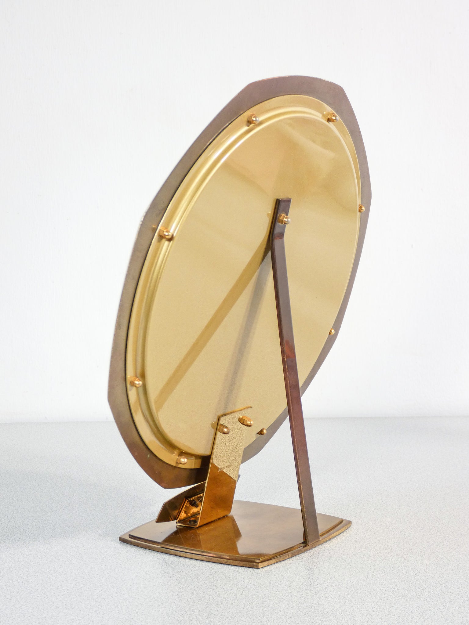 specchio audemars piguet da tavolo banco radica ottone pubblicitario mirror