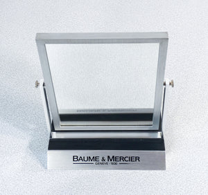 specchio baume mercier da tavolo banco girevole alluminio pubblicitario