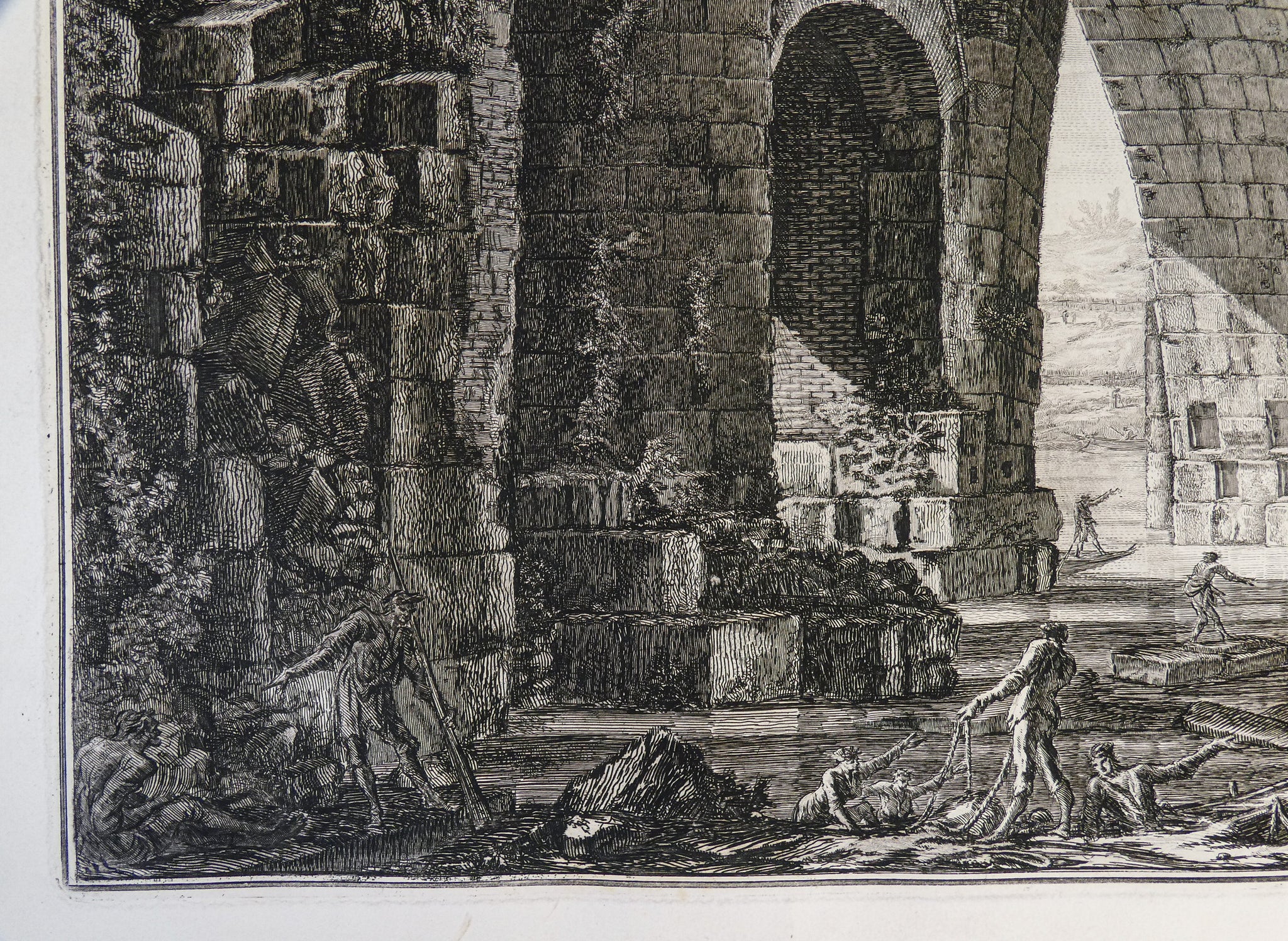 stampa piranesi giovanni veduta del ponte molle vedute di roma acquaforte antica
