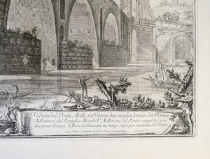 stampa piranesi giovanni veduta del ponte molle vedute di roma acquaforte antica