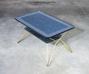 tavolino basso caffe design italia vetro specchiato vintage mid century