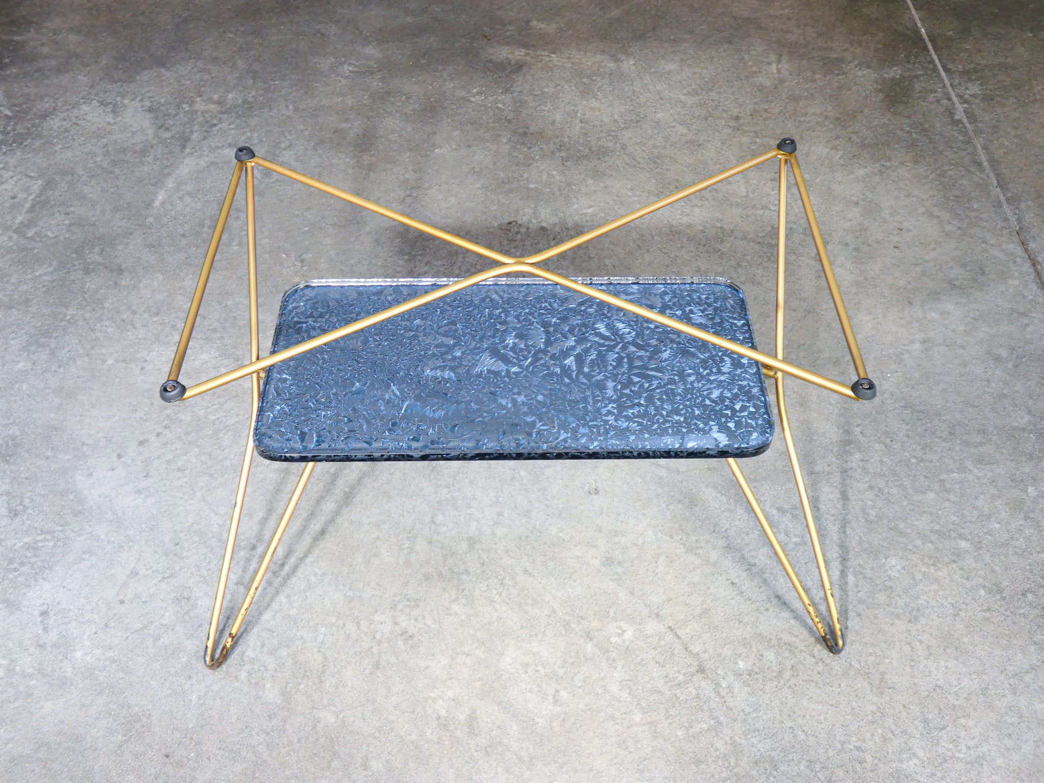 tavolino basso caffe design italia vetro specchiato vintage mid century