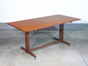 tavolo design italia epoca 1960s legno da pranzo vintage dining table