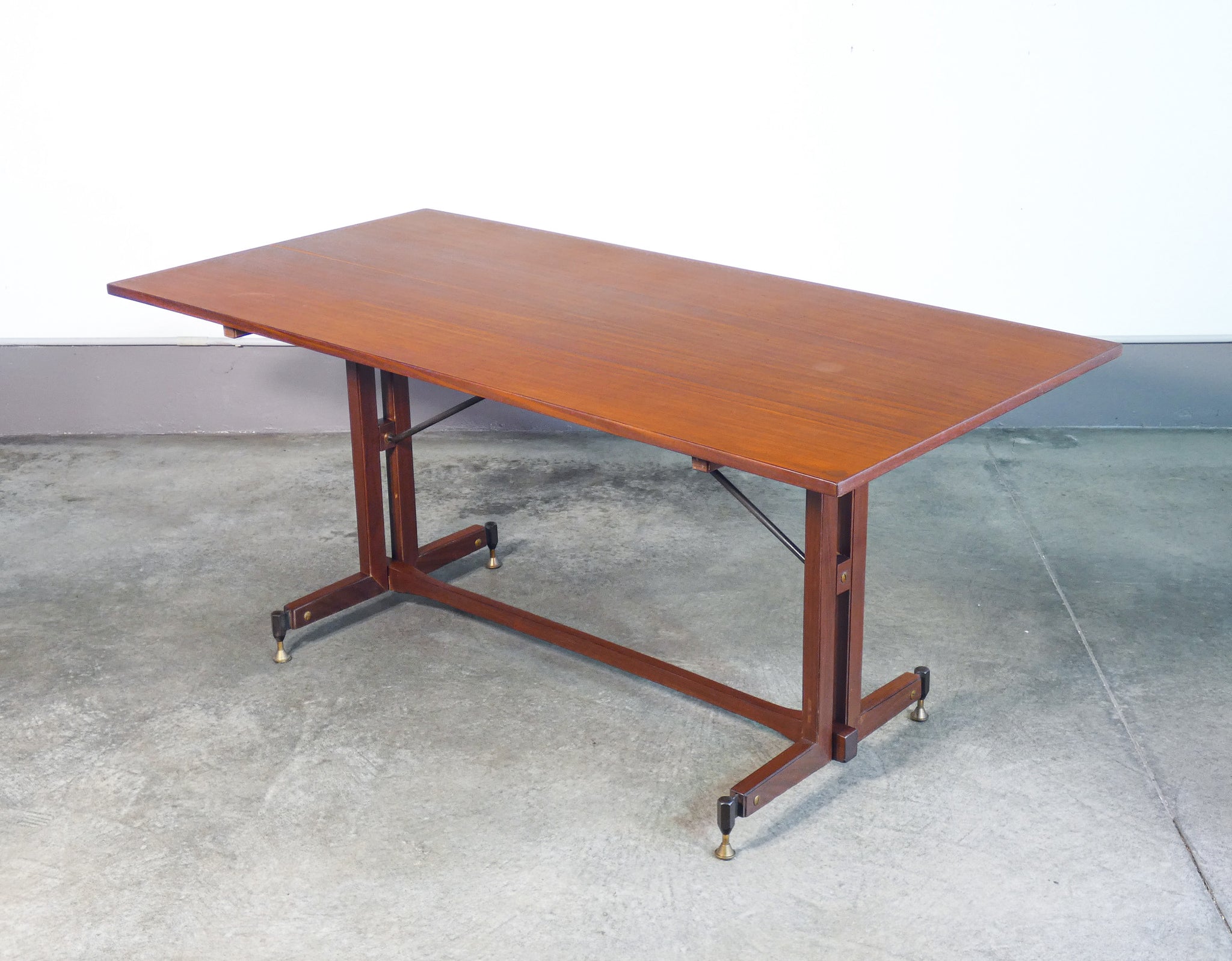 tavolo design italia epoca 1960s legno da pranzo vintage dining table