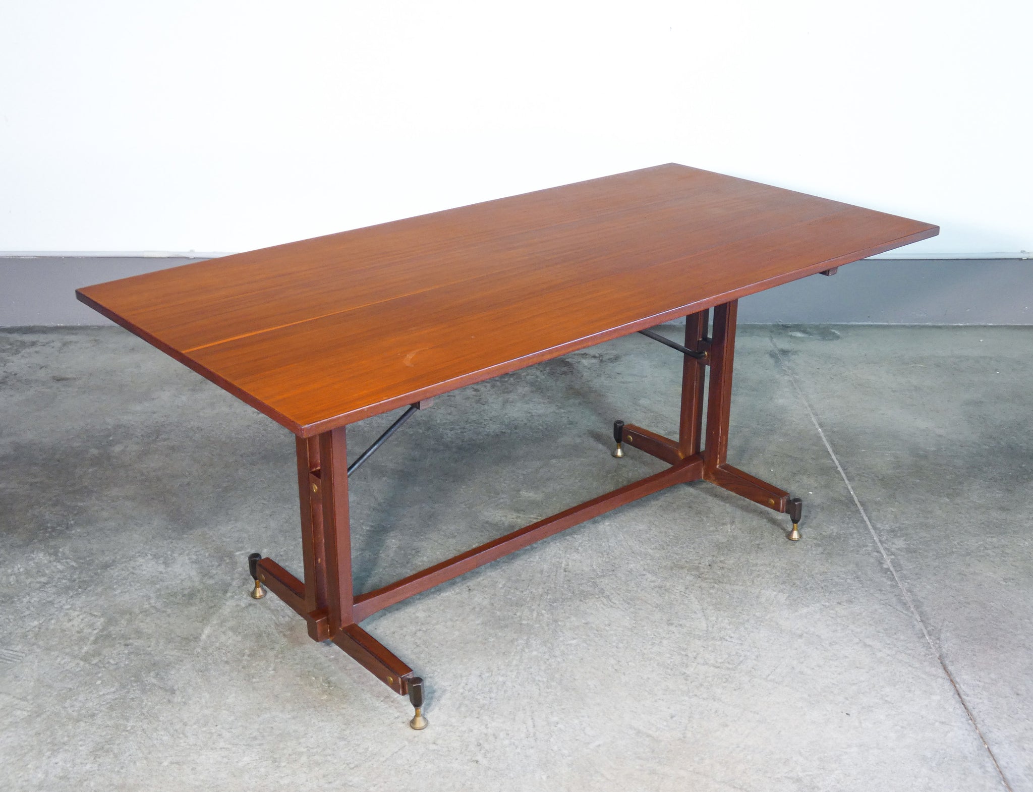 tavolo design italia epoca 1960s legno da pranzo vintage dining table