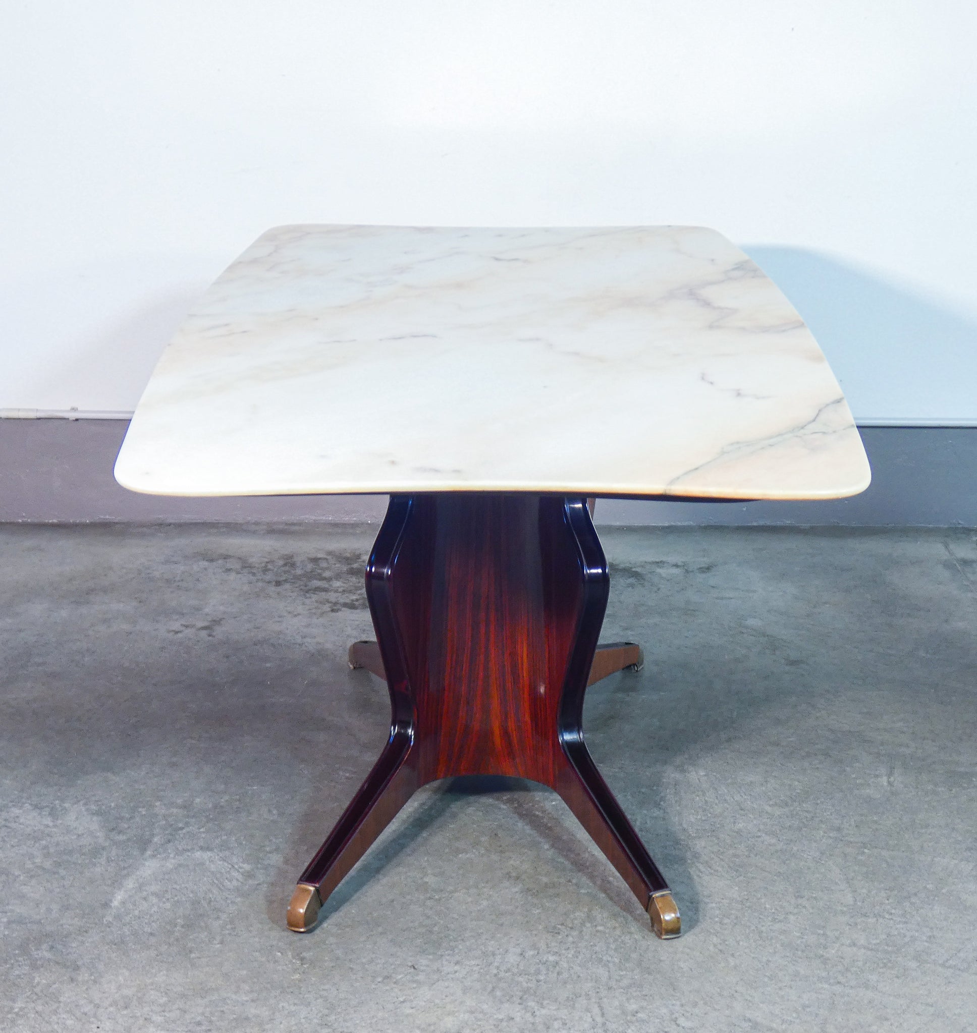 tavolo design osvaldo borsani legno marmo da pranzo italia 1950 vintage epoca