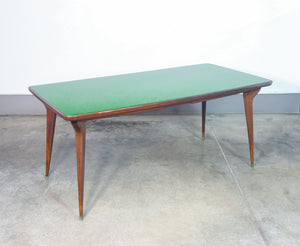 tavolo pranzo design italia 1950s legno piano vetro vintage dining table