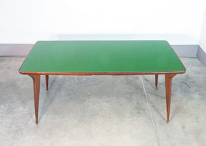 tavolo pranzo design italia 1950s legno piano vetro vintage dining table