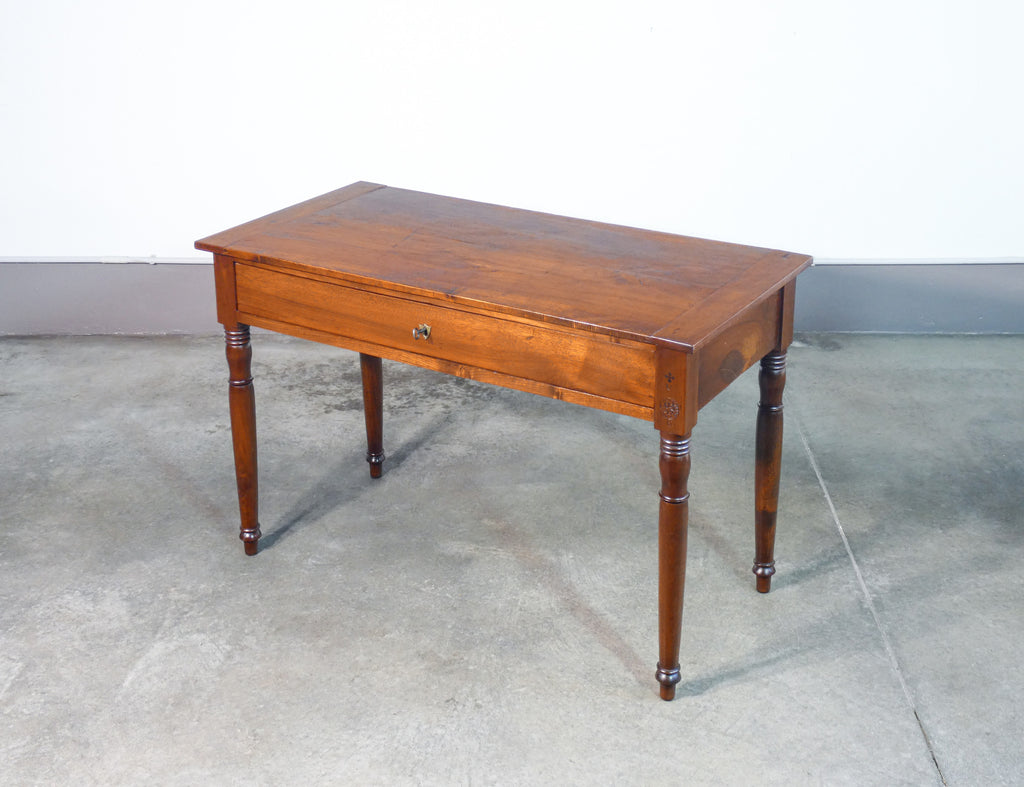 tavolo scrivania legno noce massello epoca 1800 cassetto ordine mauriziano