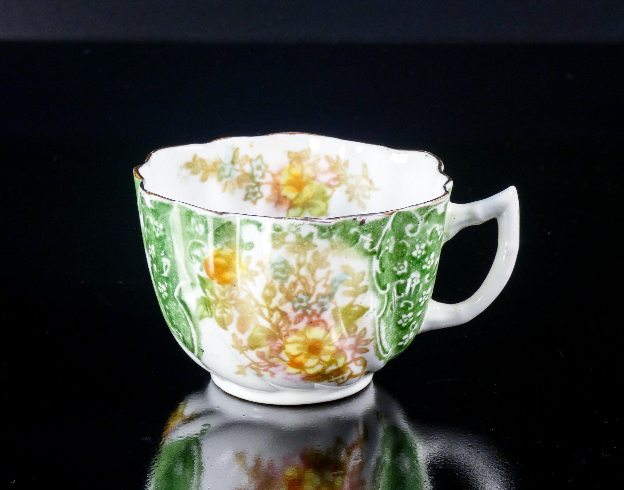 tazzina tazza caffe te porcellana francia 2 piattino dipinto epoca collezione