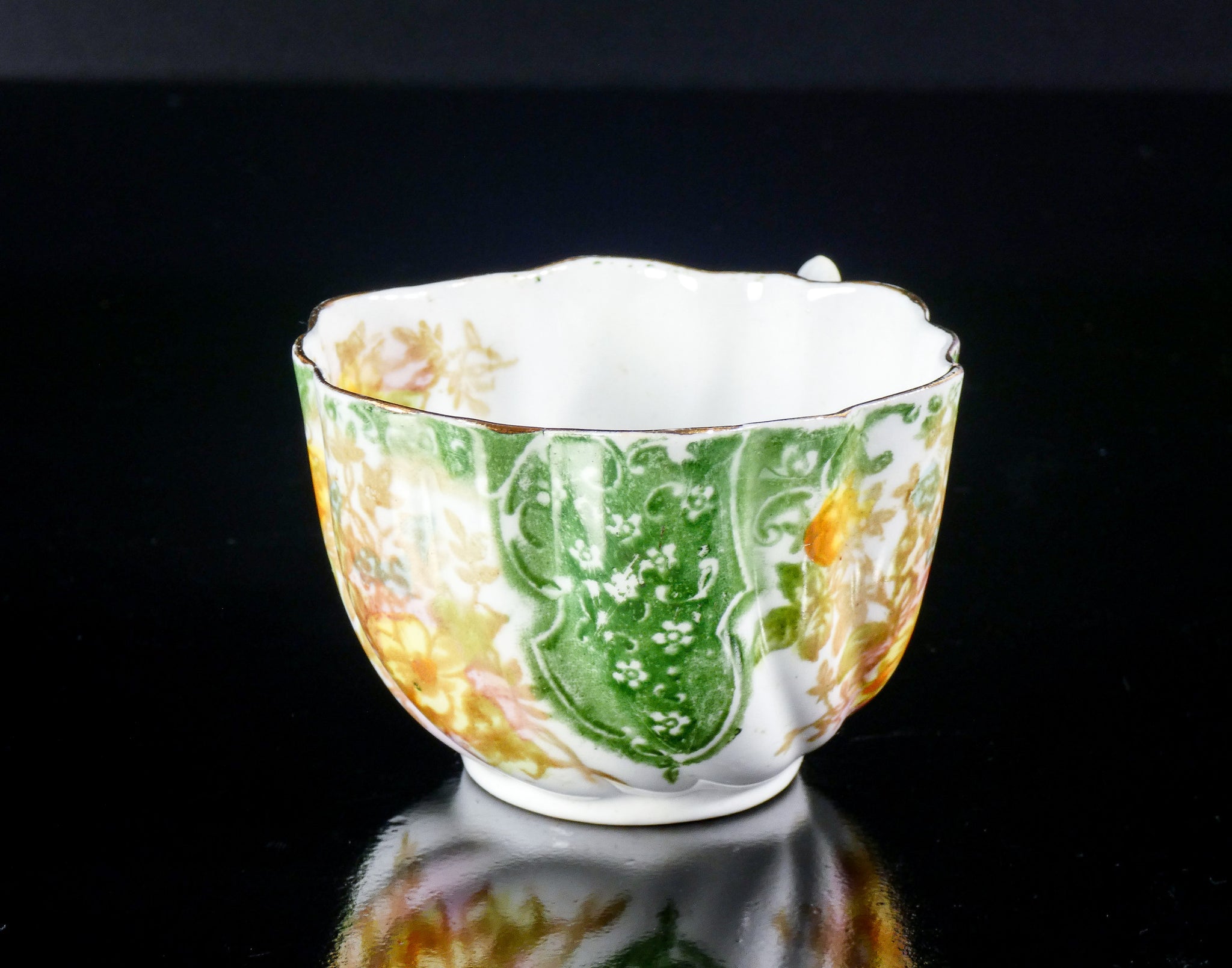 tazzina tazza caffe te porcellana francia 2 piattino dipinto epoca collezione
