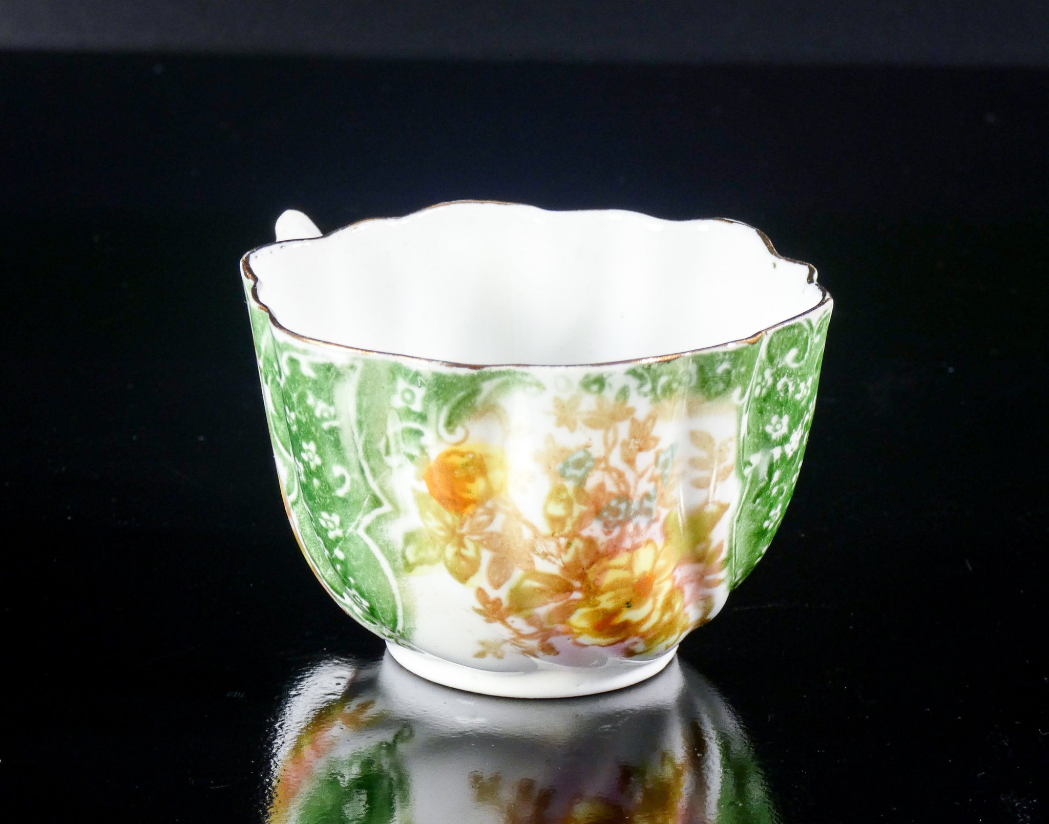 tazzina tazza caffe te porcellana francia 2 piattino dipinto epoca collezione