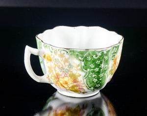 tazzina tazza caffe te porcellana francia 2 piattino dipinto epoca collezione