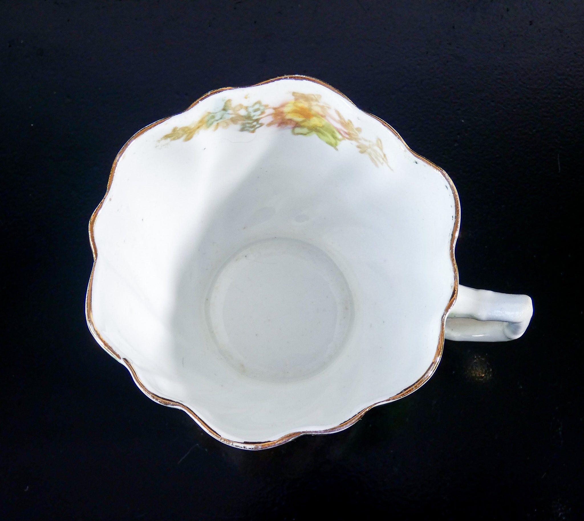 tazzina tazza caffe te porcellana francia 2 piattino dipinto epoca collezione