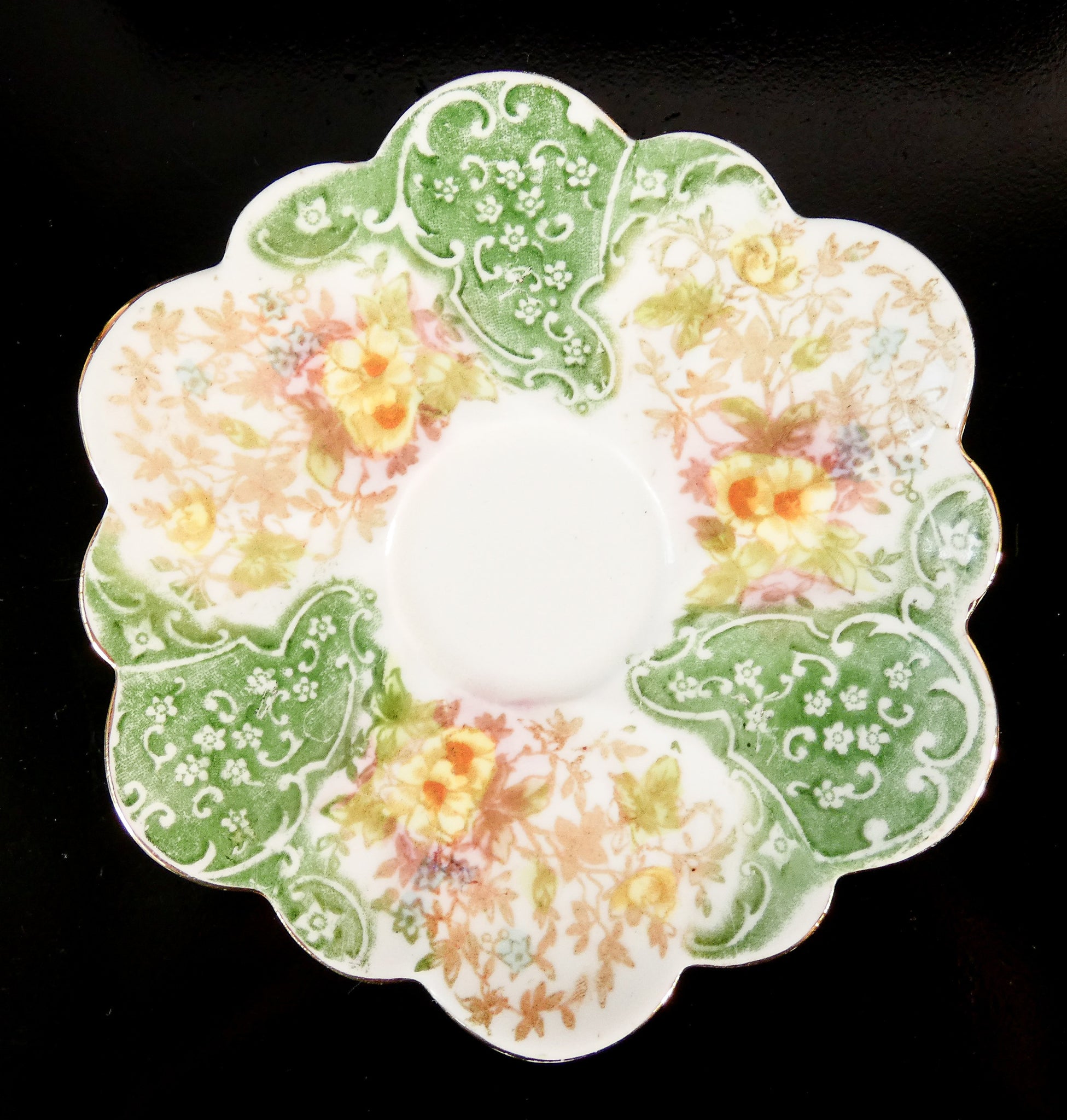 tazzina tazza caffe te porcellana francia 2 piattino dipinto epoca collezione