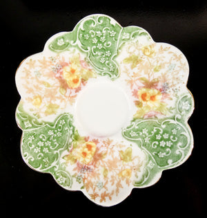 tazzina tazza caffe te porcellana francia 2 piattino dipinto epoca collezione
