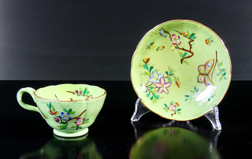 tazzina tazza caffe te porcellana francia piattino dipinto epoca collezione