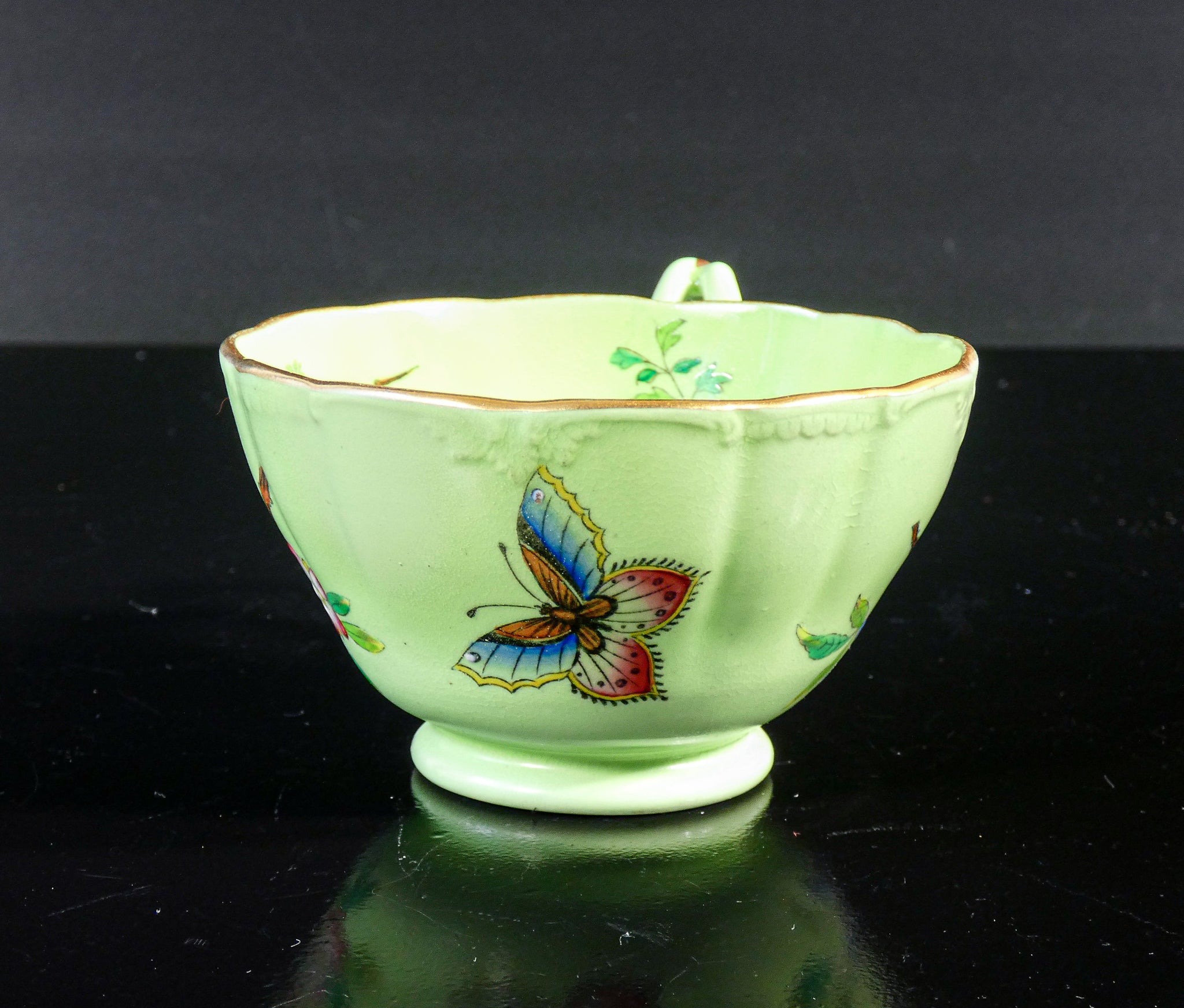 tazzina tazza caffe te porcellana francia piattino dipinto epoca collezione