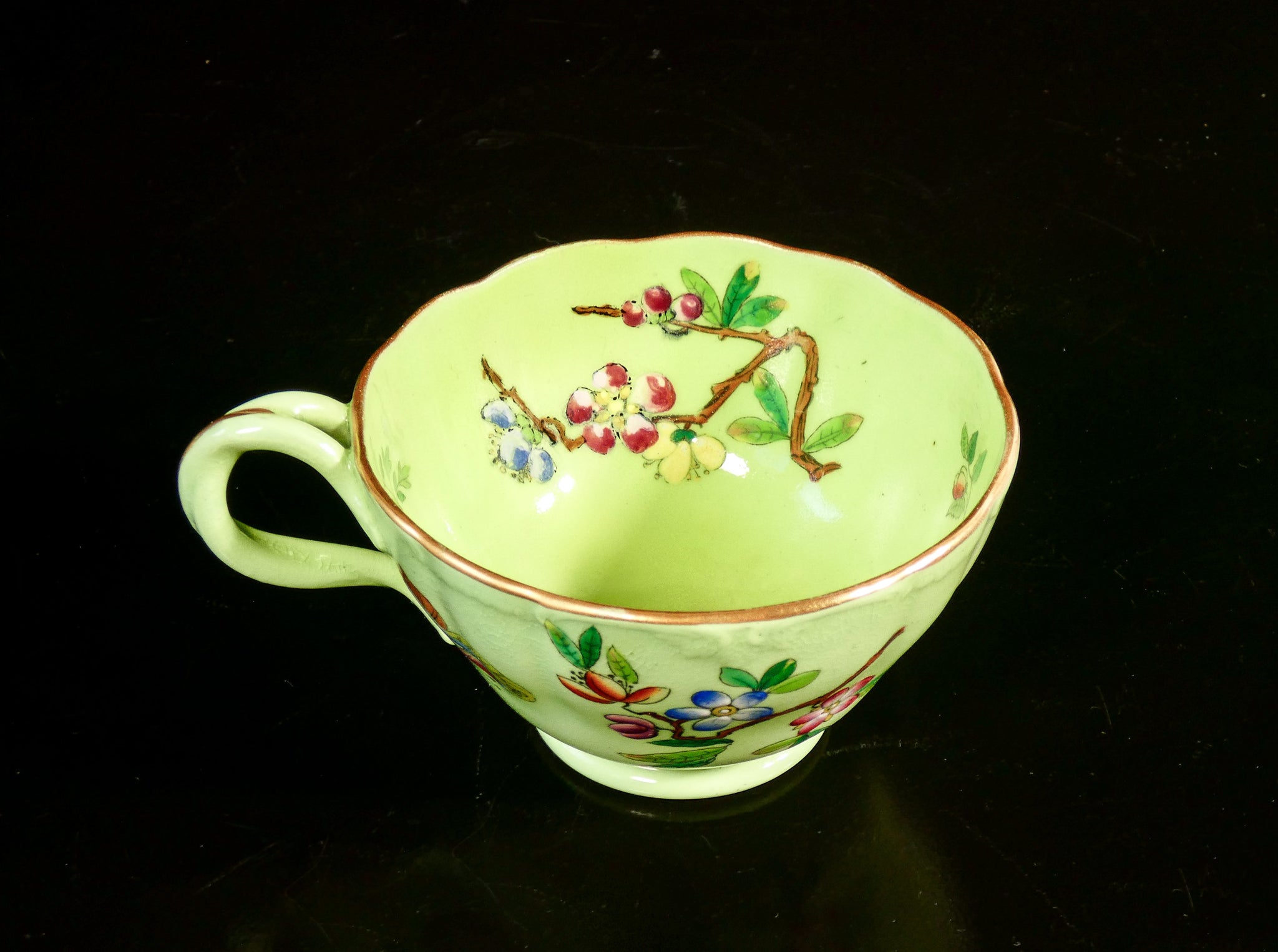 tazzina tazza caffe te porcellana francia piattino dipinto epoca collezione