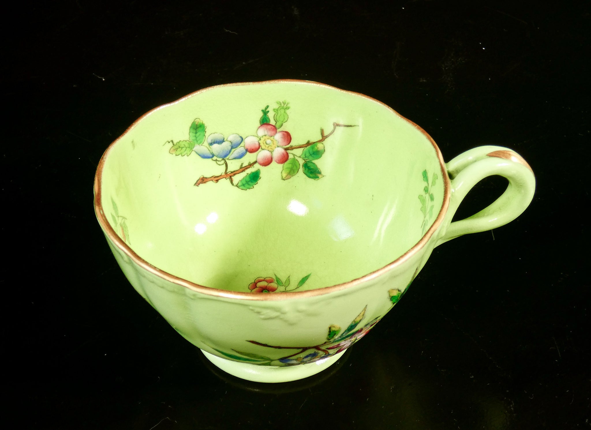 tazzina tazza caffe te porcellana francia piattino dipinto epoca collezione