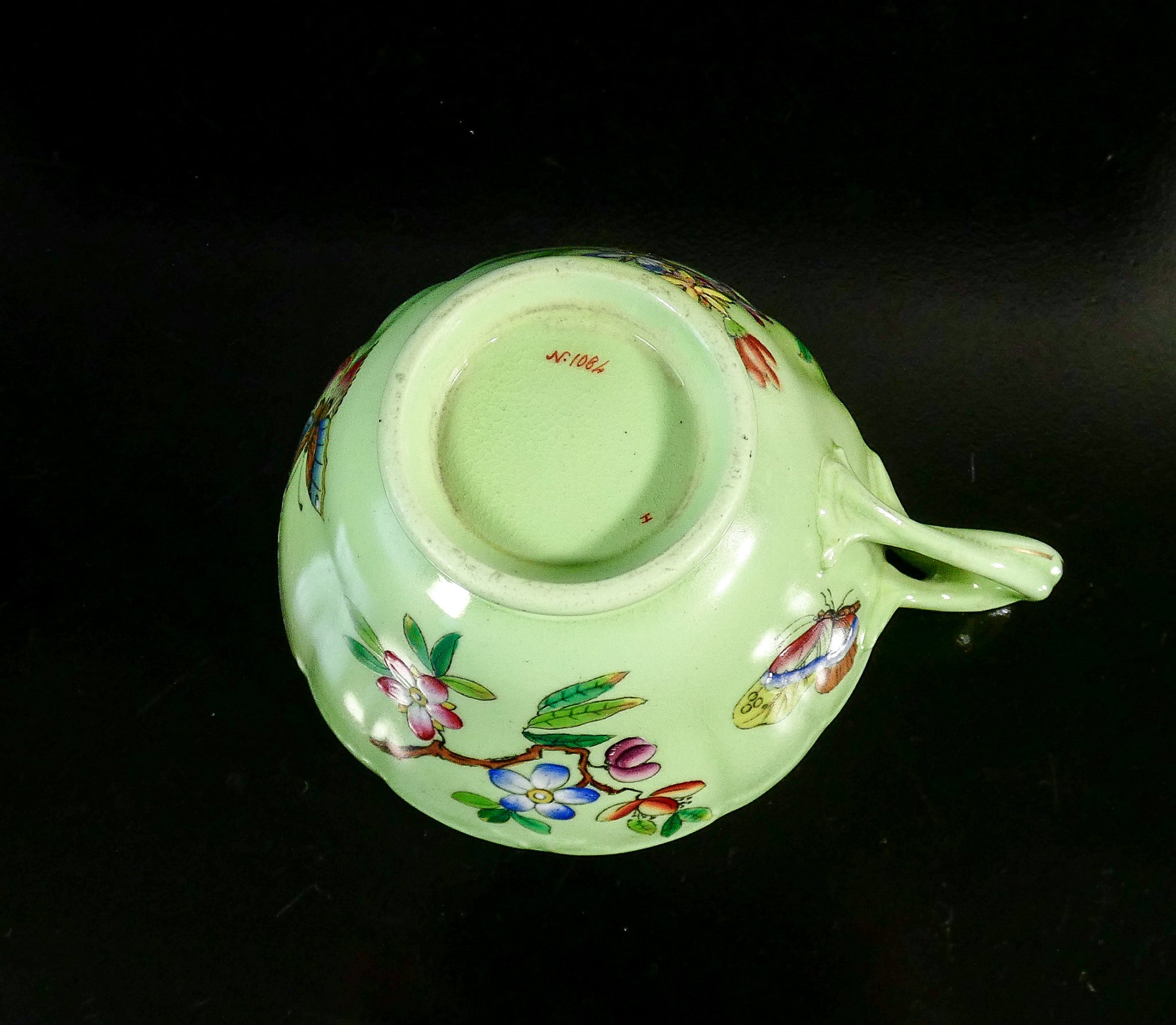 tazzina tazza caffe te porcellana francia piattino dipinto epoca collezione