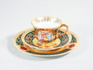 tazzina tazza porcellana haas czjzek royal vienna piattini dipinto kaufmann