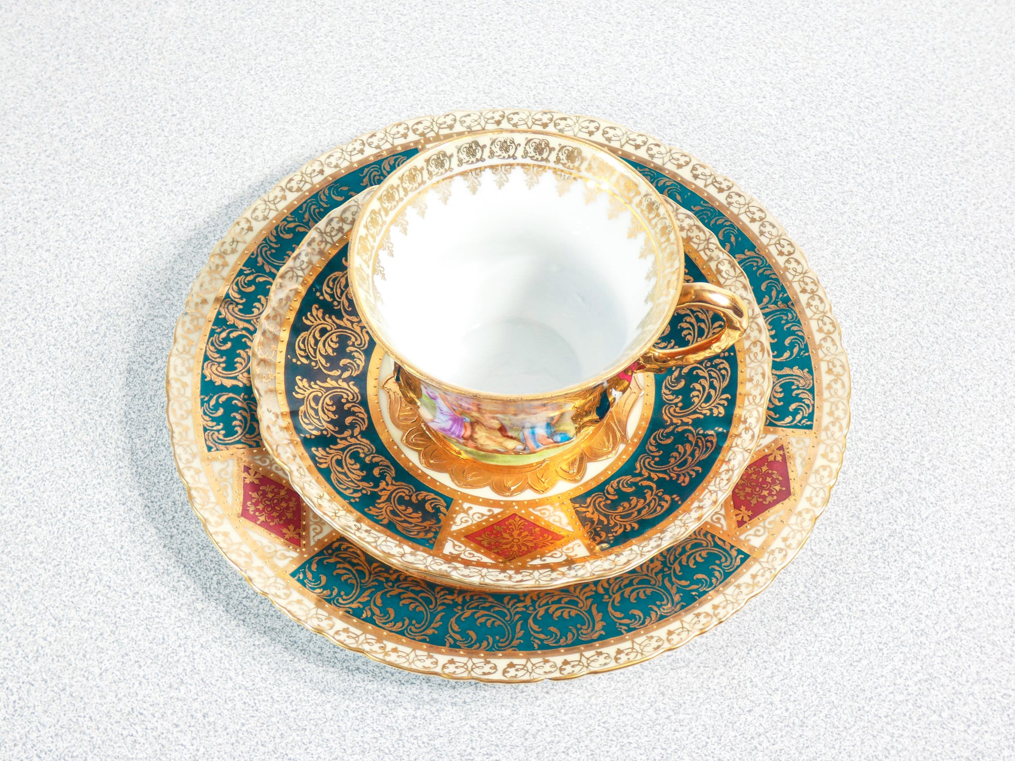 tazzina tazza porcellana haas czjzek royal vienna piattini dipinto kaufmann