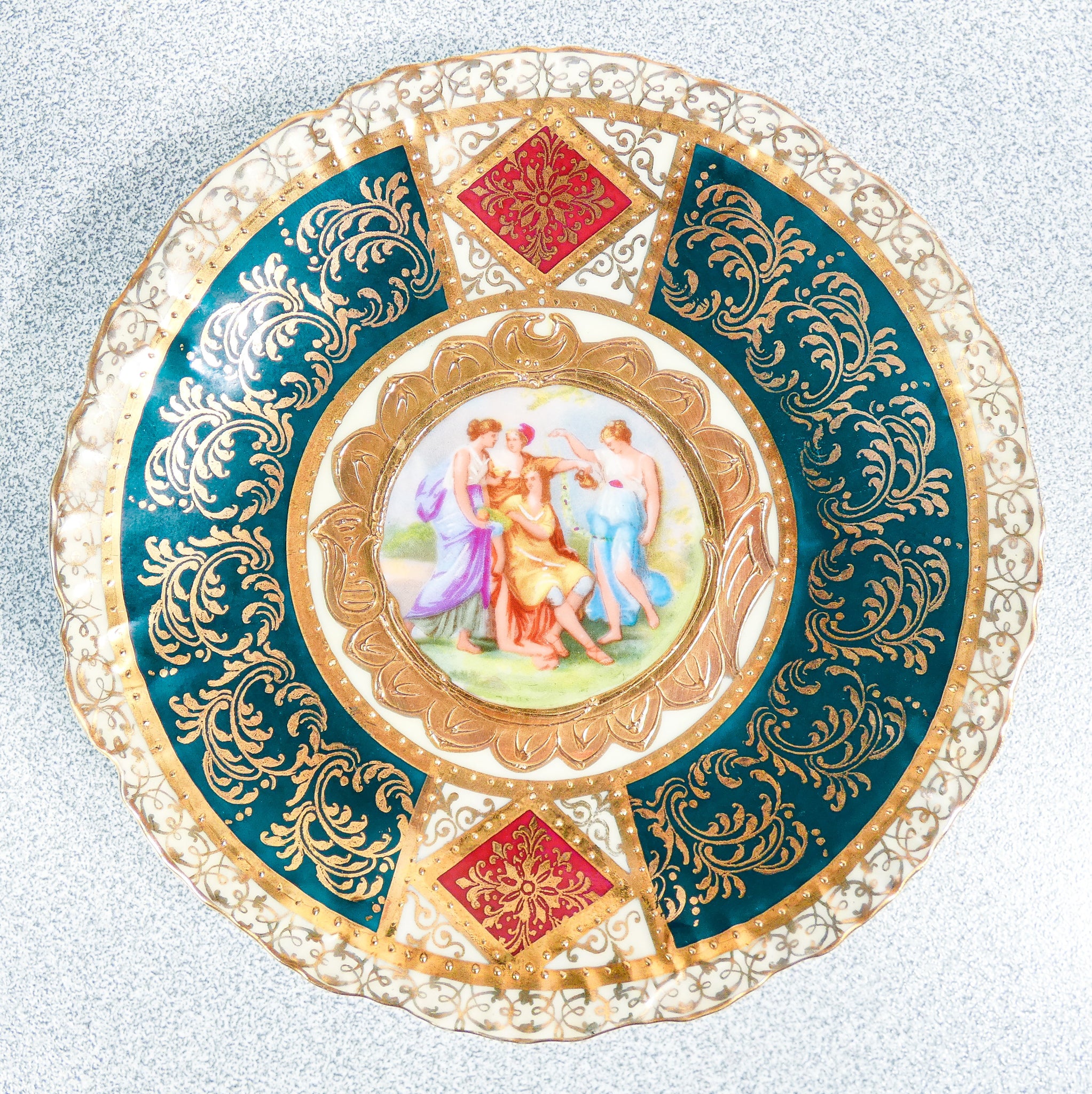 tazzina tazza porcellana haas czjzek royal vienna piattini dipinto kaufmann