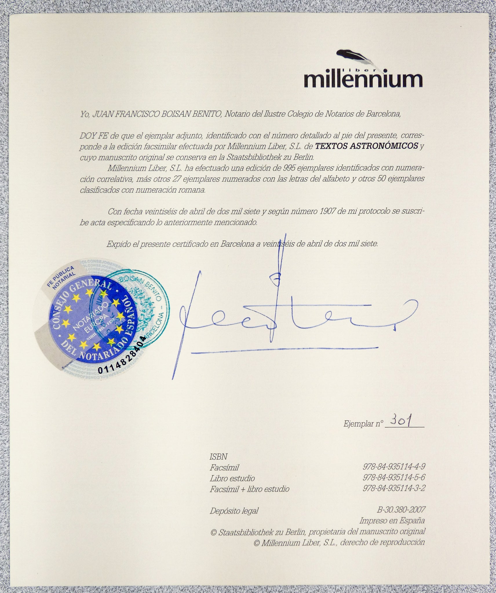 testo astronomico manoscritto xi sec codice fascimile millennium numerato 