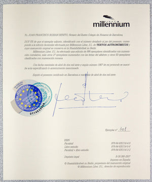 testo astronomico manoscritto xi sec codice fascimile millennium numerato 