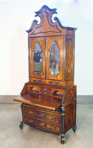 trumeau lombardo secretaire stile luigi xv scrittoio cassetti legno epoca