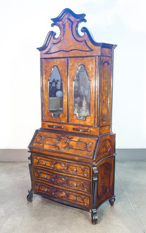 trumeau lombardo secretaire stile luigi xv scrittoio cassetti legno epoca
