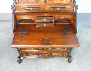 trumeau lombardo secretaire stile luigi xv scrittoio cassetti legno epoca