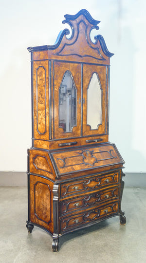 trumeau lombardo secretaire stile luigi xv scrittoio cassetti legno epoca