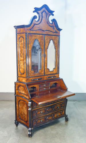trumeau lombardo secretaire stile luigi xv scrittoio cassetti legno epoca