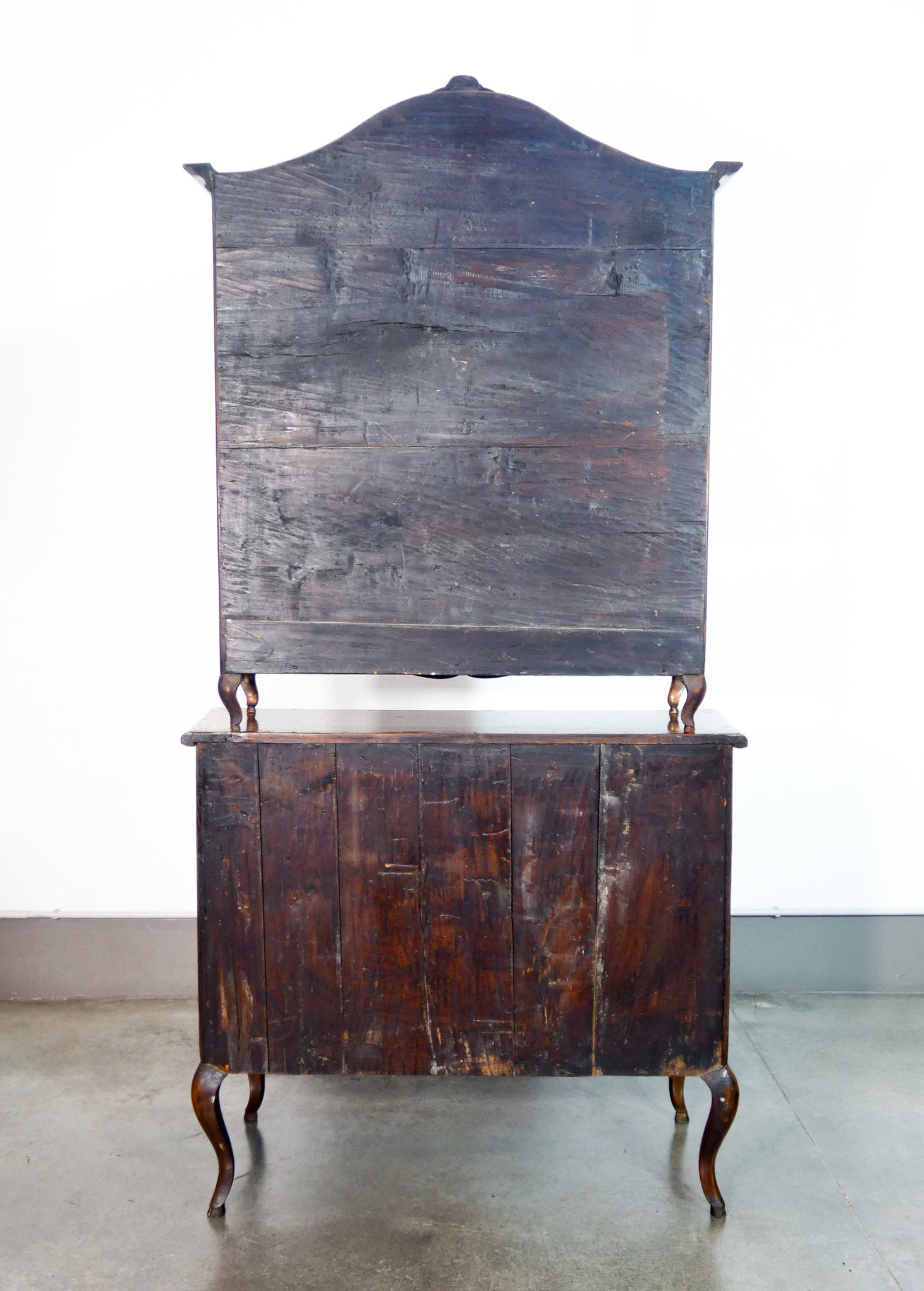 trumeau secretaire piemontese luigi xv legno noce intarsiato epoca 1700 antico