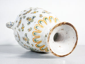 vaso anfora ceramica moustiers faience dipinto a mano epoca france pottery