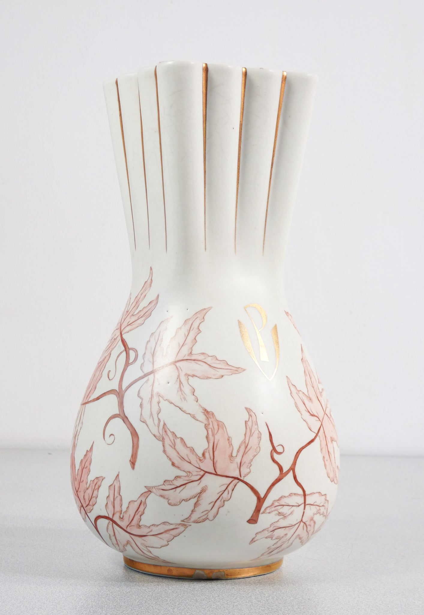 vaso ceramica design giovanni gariboldi per richard ginori epoca 1930 dipinto