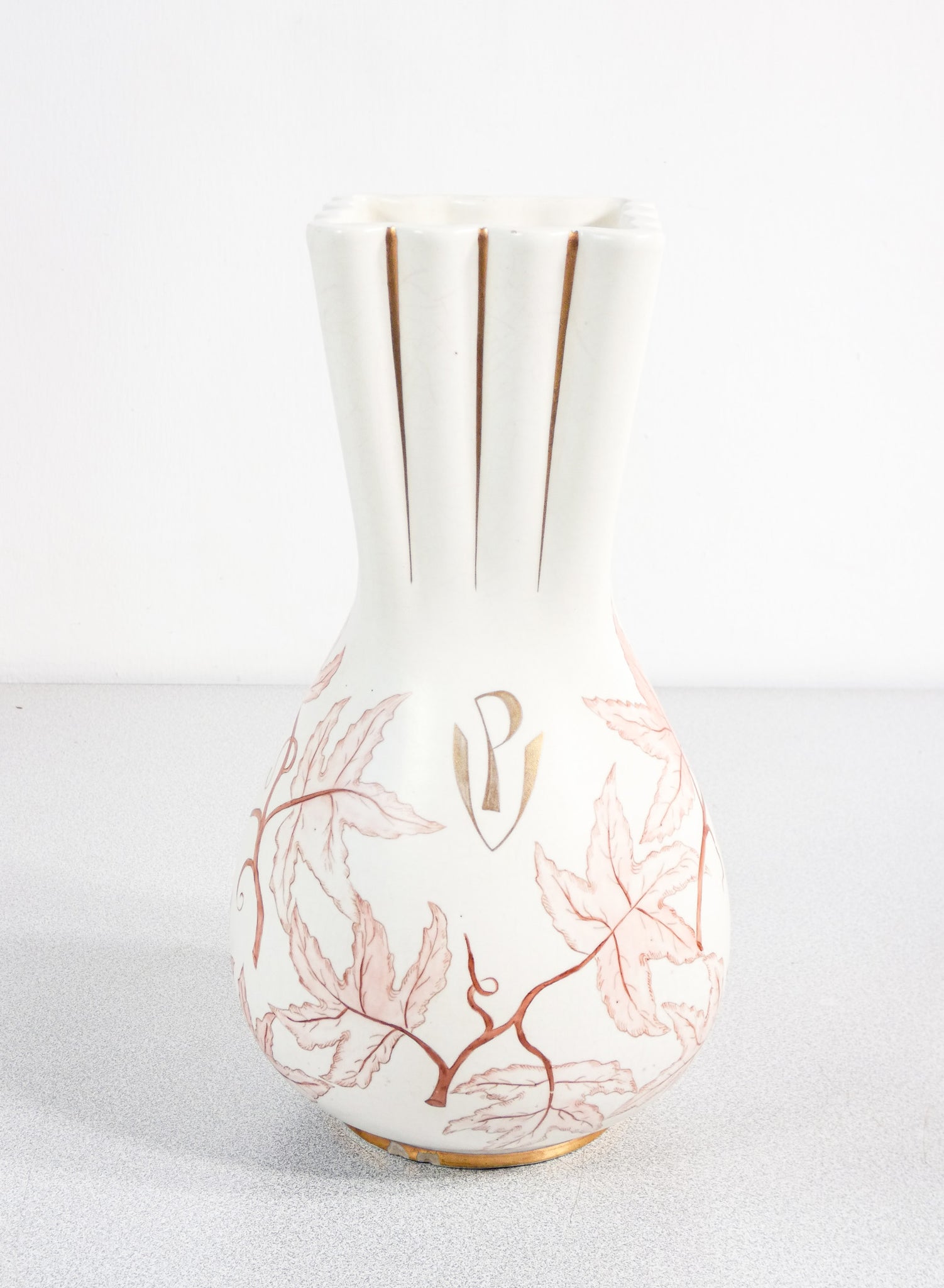 vaso ceramica design giovanni gariboldi per richard ginori epoca 1930 dipinto