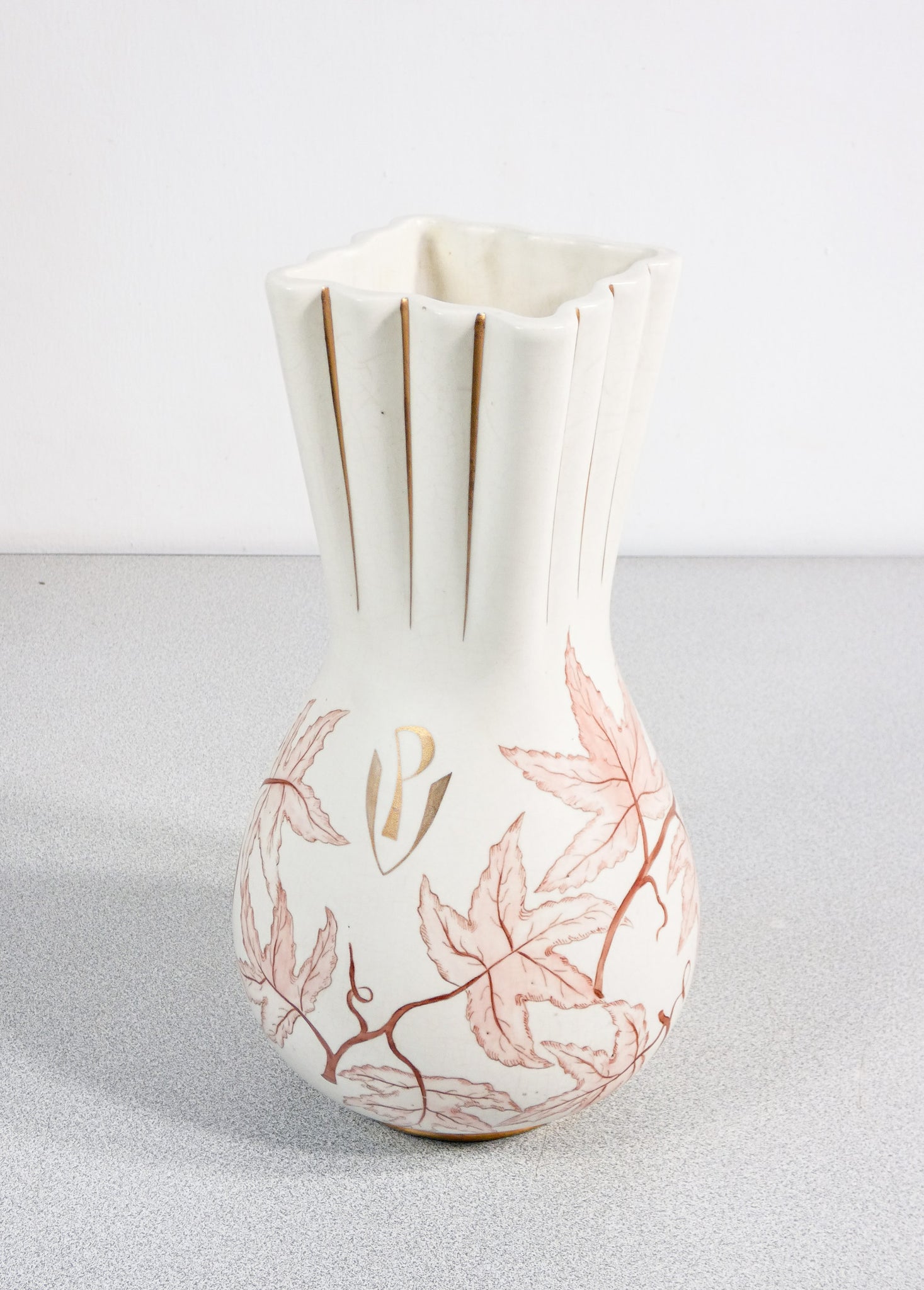 vaso ceramica design giovanni gariboldi per richard ginori epoca 1930 dipinto