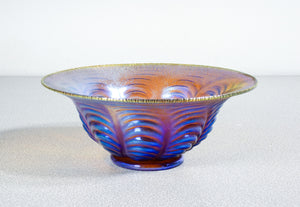 vaso ciotola wmf serie myra vetro soffiato iridescente 1930s art deco antico