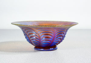 vaso ciotola wmf serie myra vetro soffiato iridescente 1930s art deco antico