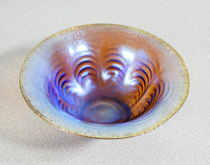 vaso ciotola wmf serie myra vetro soffiato iridescente 1930s art deco antico