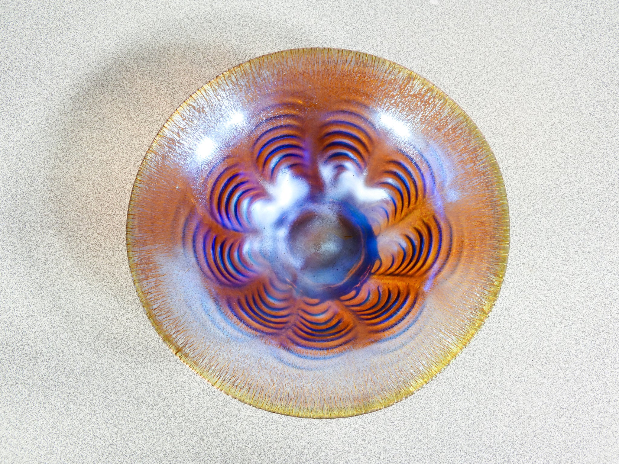 vaso ciotola wmf serie myra vetro soffiato iridescente 1930s art deco antico