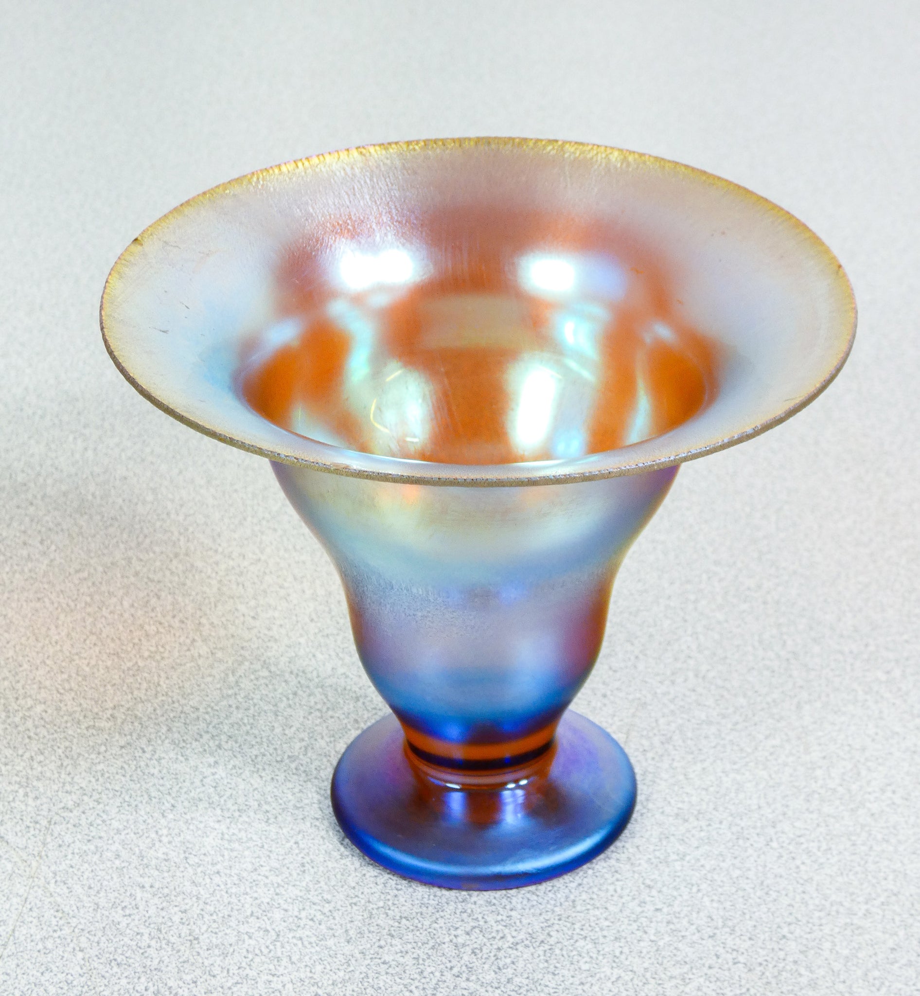 vaso coppa wmf serie myra vetro soffiato iridescente 1930s art deco antico
