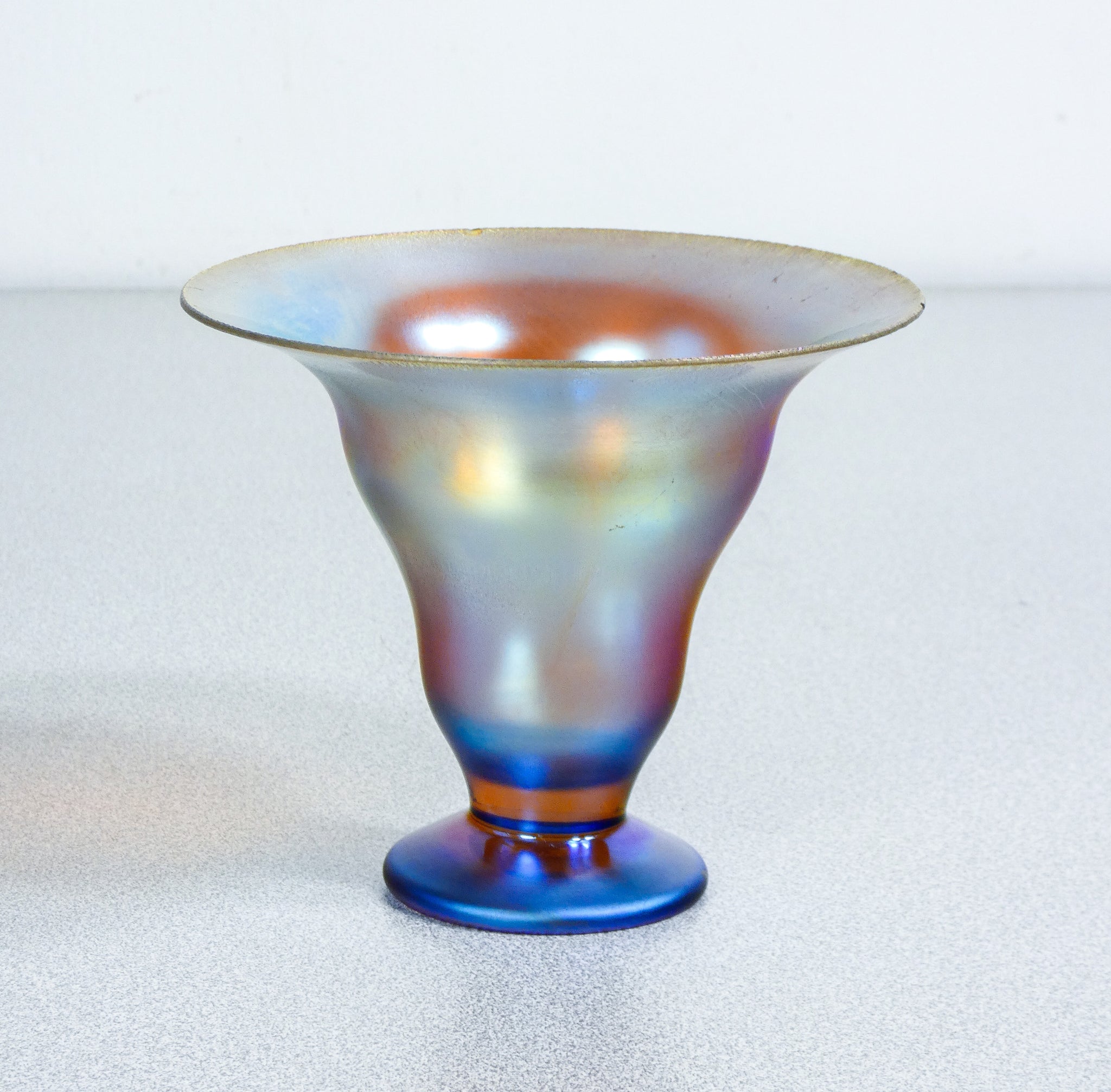 vaso coppa wmf serie myra vetro soffiato iridescente 1930s art deco antico