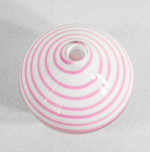 vaso design paolo crepax vetro soffiato murano incalmo rosa medio glass art